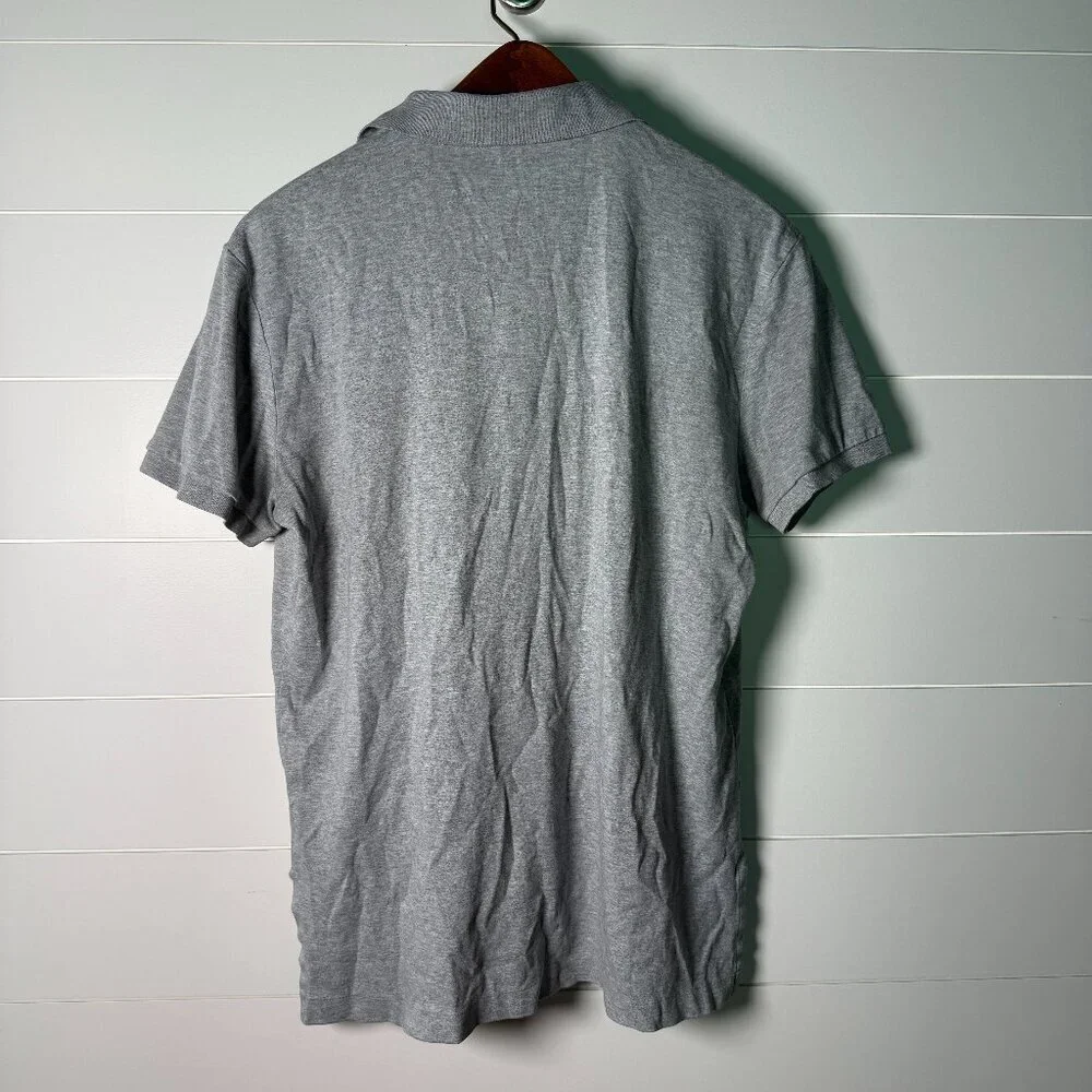 POLO Ralph Lauren Gray Polo Short Sleeve Shirt, Sz Medium, Pima Soft Touch